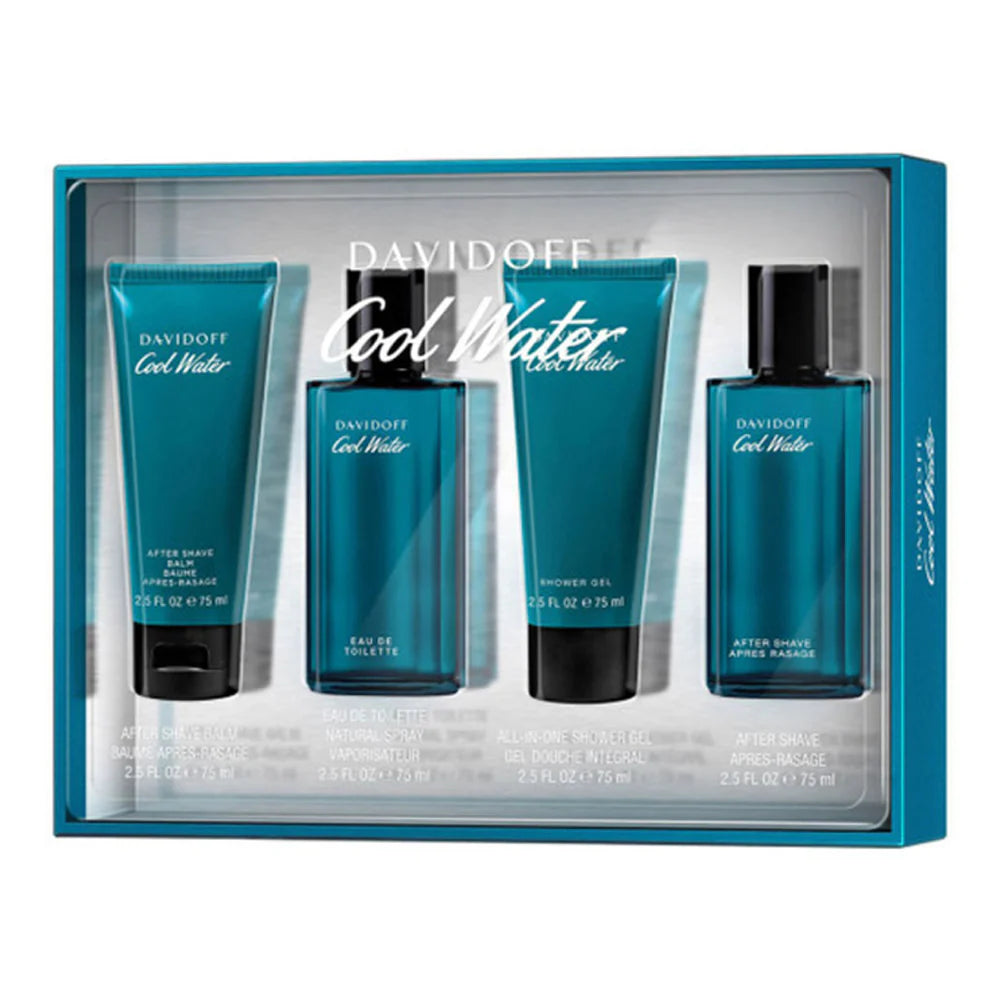 COOL WATER MEN 4S SET (EDT 75ML+A/S 75ML+S/G 75ML+ASB 75ML)