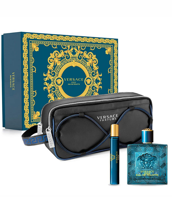 VERSACE EROS MEN SET EDT 100ML+10ML+BLACK TROUSE