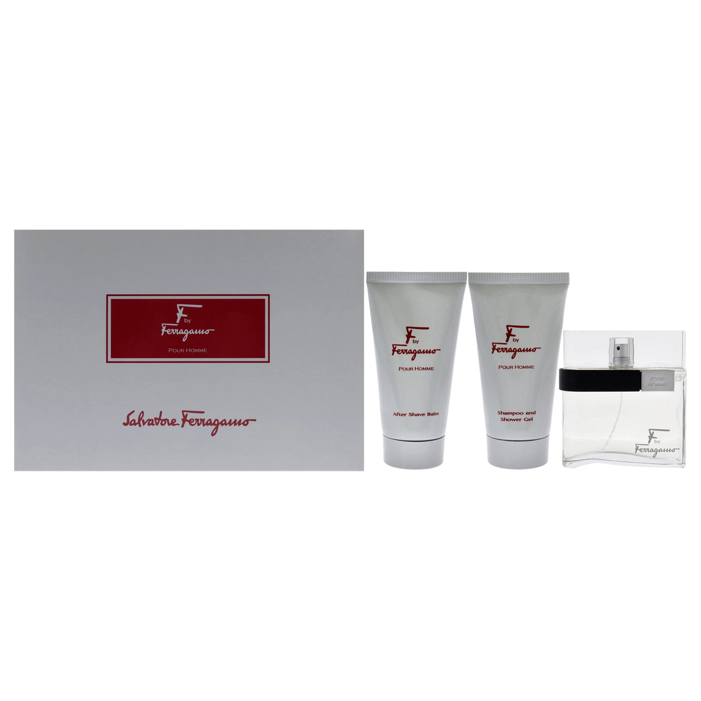 FERRAGAMO MEN 3S SET(EDT 100ML+SHAMPO & S/G 75ML+A/S 75ML)