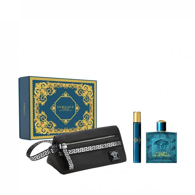 VERSACE EROS MEN SET EDT 100ML+10ML+BLACK TROUSE