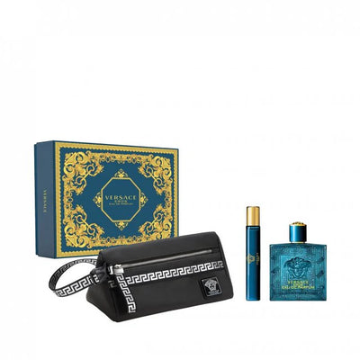 VERSACE EROS MEN SET EDT 100ML+10ML+BLACK TROUSE